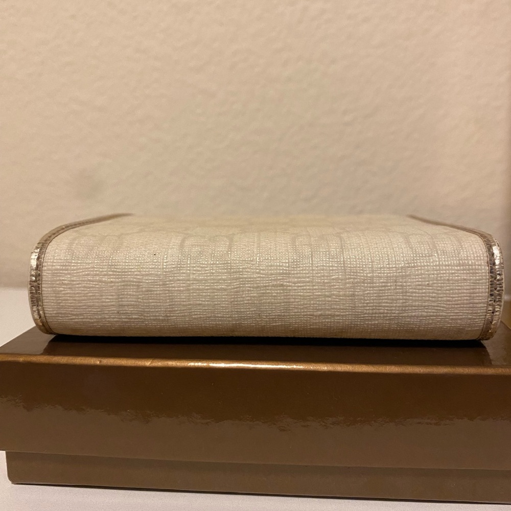 Gucci Beige Monogram Small Fold Wallet with Metallic Trim - Picture 12 of 16